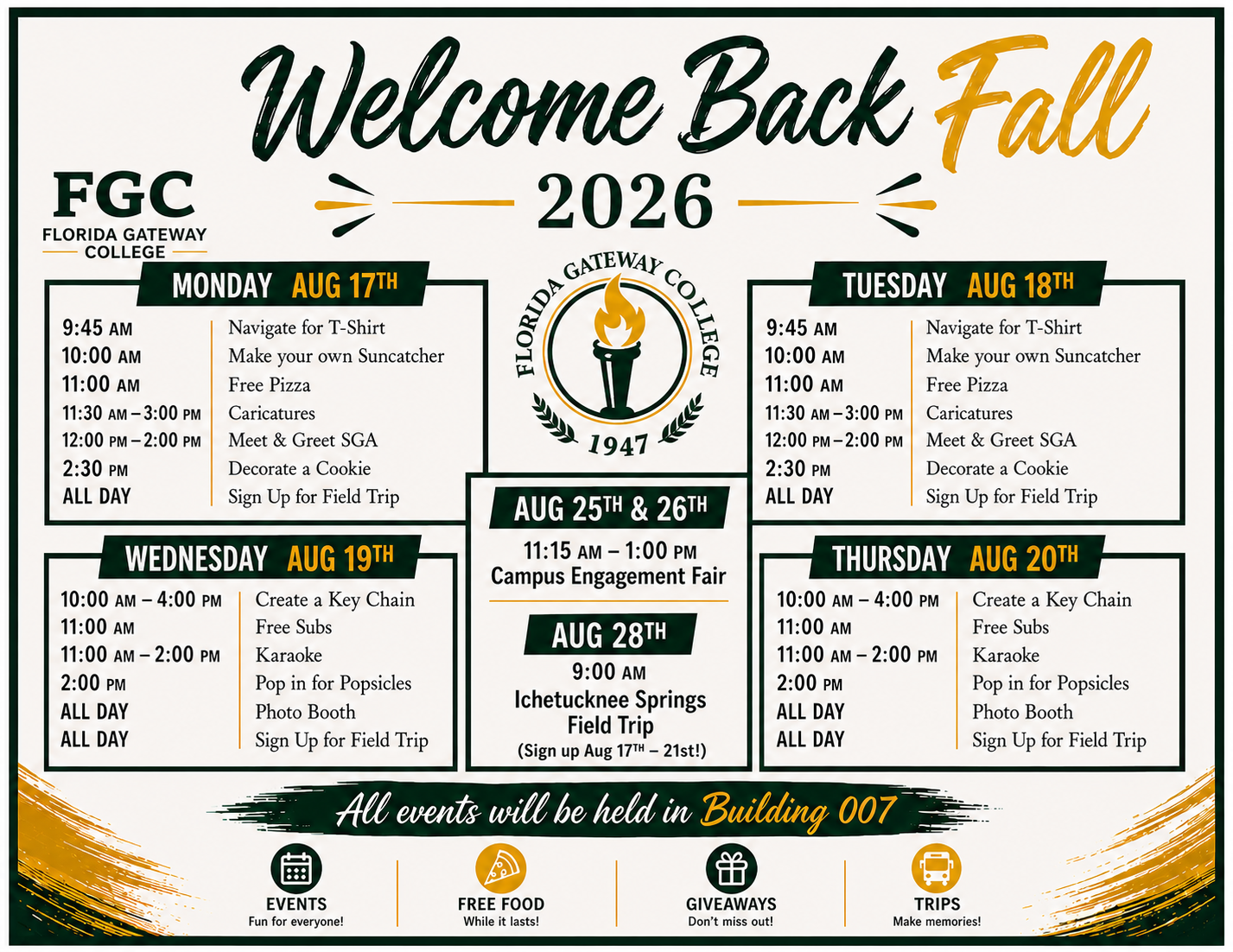 Welcome Back Fall 2026
